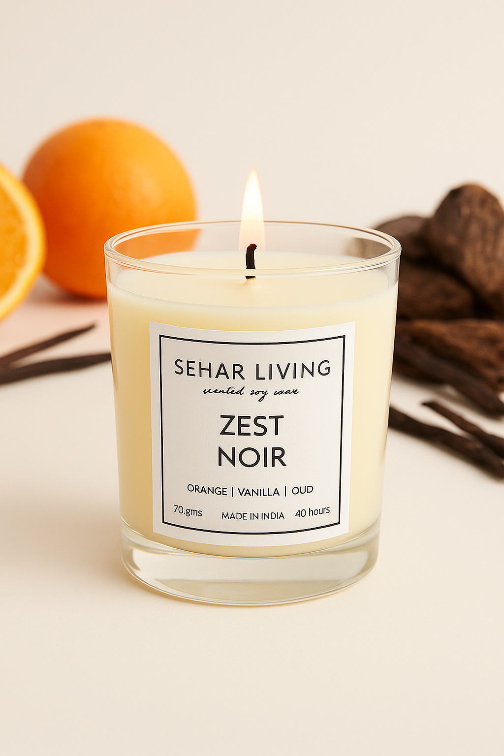 Zest Noir Scented Soy Wax Candle
