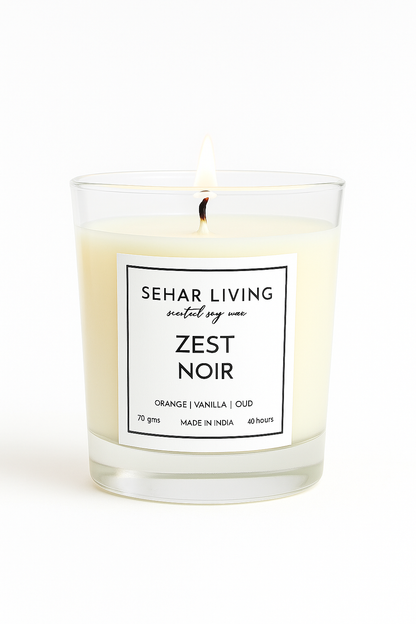 Zest Noir Scented Soy Wax Candle
