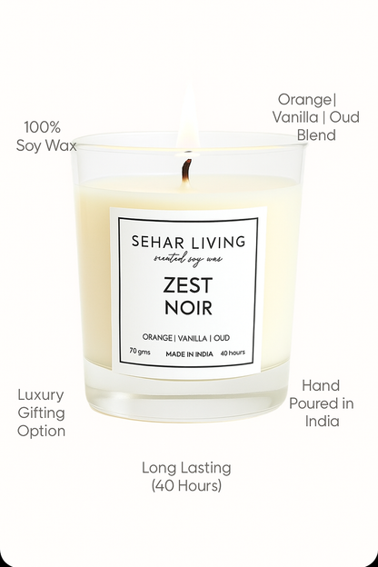 Zest Noir Scented Soy Wax Candle